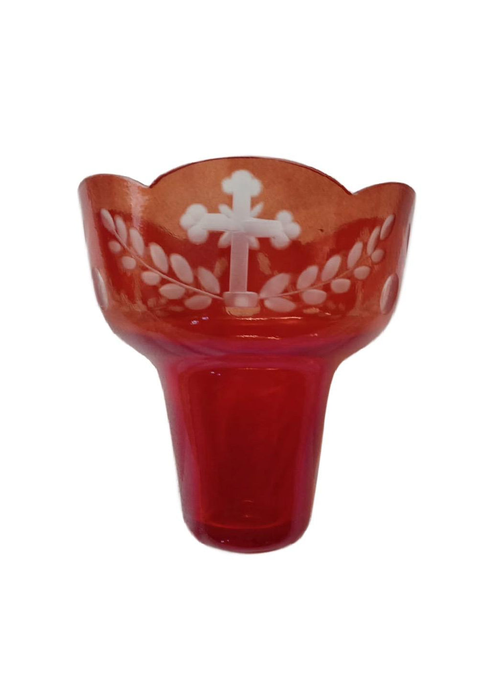 Pahar din sticlă pentru candelă | Gravat manual